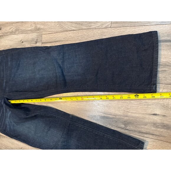 Gap 1969 High Rise Crop Jeans 31R Womens Denim Dark Wash Straight Leg Casual - Picture 6 of 10